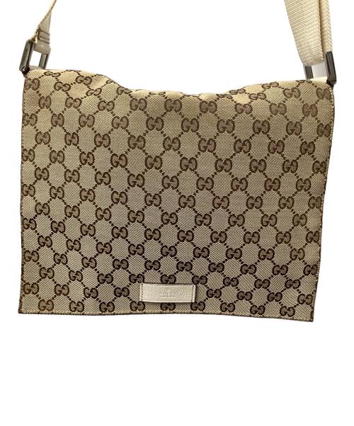 GUCCI（グッチ）GUCCI (グッチ) メッセンジャーバッグ ベージュ ベージュの古着・服飾アイテム