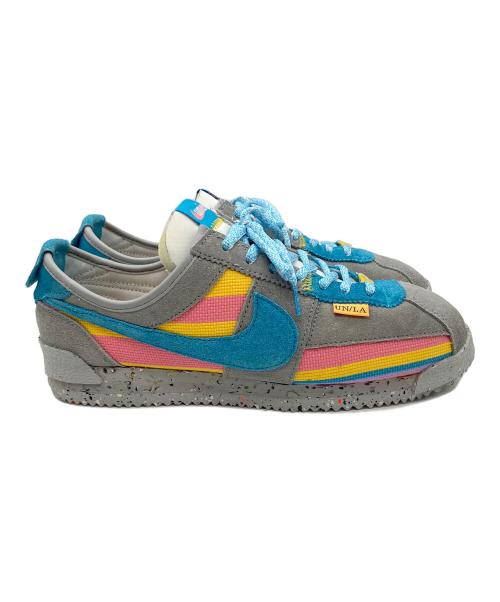 NIKE（ナイキ）NIKE (ナイキ) UNION (ユニオン) CORTEZ SP LIGHT SMOKE GREY/CORAL CHALK/VARSITY MAIZE LIGHT SMOKE GREY/COR サイズ:26.5の古着・服飾アイテム