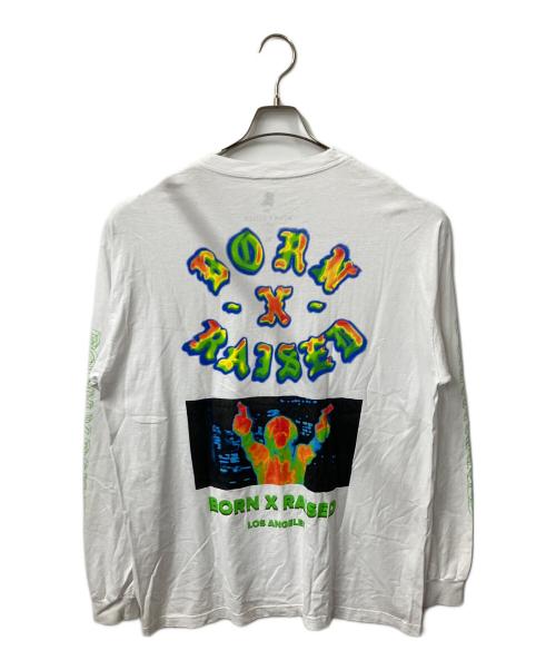 BORN & RAISED（ボーンレイズド）BORN & RAISED (ボーンレイズド) 長袖カットソー ホワイト ホワイト サイズ:XLの古着・服飾アイテム