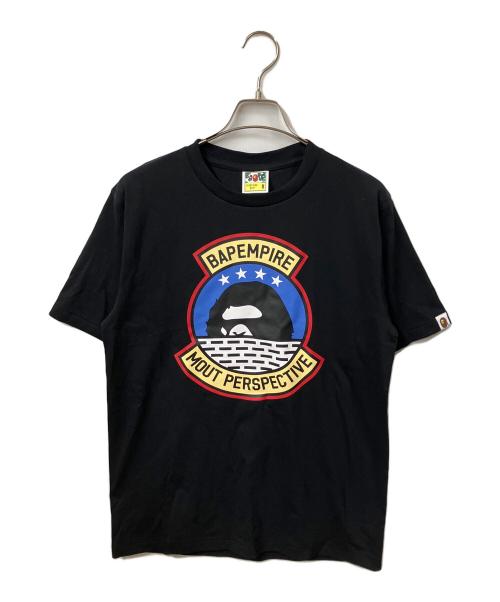 A BATHING APE（アベイシングエイプ）A BATHING APE (アベイシングエイプ) プリント半袖カットソー　ブラック ブラック サイズ:Mの古着・服飾アイテム
