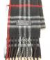 中古・古着 Burberry's (バーバリーズ) カシミヤストール ネイビー×グレー ネイビー：5000円
