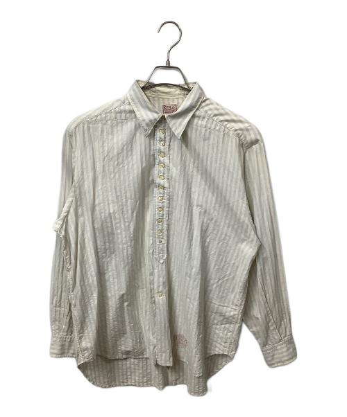 REPLAY（リプレイ）REPLAY (リプレイ) 長袖シャツ ブルー×アイボリー サイズ:Mの古着・服飾アイテム