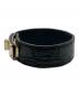 GUCCI (グッチ) レザーバングル ブラック：8000円