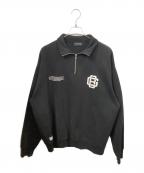 BANDELバンデル）の古着「BG LOGO HALF ZIP PULLOVER」｜ブラック