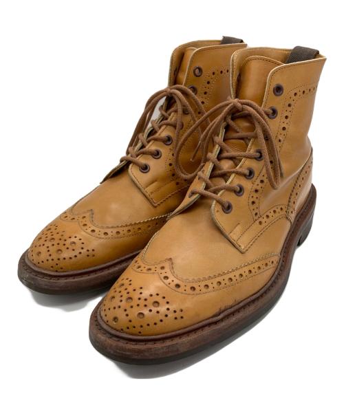 Tricker's（トリッカーズ）Tricker's (トリッカーズ) レースアップレザーブーツ　フルブローグ ブラウン サイズ:8の古着・服飾アイテム