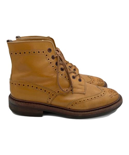 Tricker's（トリッカーズ）Tricker's (トリッカーズ) レースアップレザーブーツ　フルブローグ ブラウン サイズ:8の古着・服飾アイテム