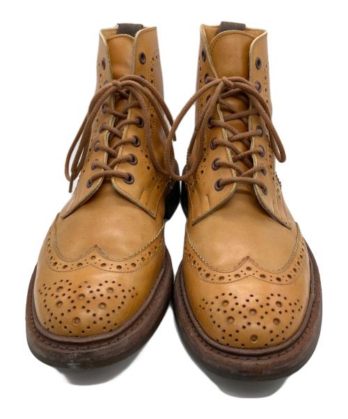 Tricker's（トリッカーズ）Tricker's (トリッカーズ) レースアップレザーブーツ　フルブローグ ブラウン サイズ:8の古着・服飾アイテム