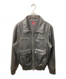 Retro Grade×HARLEY-DAVIDSON（レトログレード×ハーレーダビッドソン）の古着「ゴートレザージャケット ブラック」｜ブラック