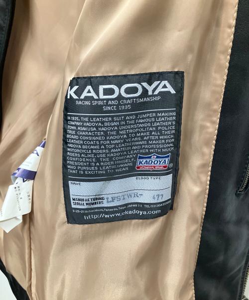 KADOYA（カドヤ）KADOYA (カドヤ) ダブルライダースジャケット ブラック ブラック サイズ:3Lの古着・服飾アイテム