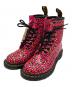 Dr.Martens（ドクターマーチン）の古着「レオパード 8ホールブーツ　ピンク」｜ピンク
