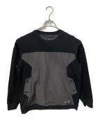 WHITE MOUNTAINEERING×Denhamホワイトマウンテ二アニング×デンハム）の古着「WHITE MOUNTAINEERING×Denham コラボスウェット ブラック×グレー」｜ブラック×グレー