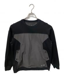 WHITE MOUNTAINEERING×Denham（ホワイトマウンテ二アニング×デンハム）の古着「WHITE MOUNTAINEERING×Denham コラボスウェット ブラック×グレー」｜ブラック×グレー