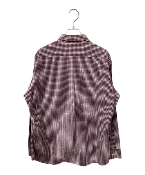 BURBERRY LONDON（バーバリーロンドン）BURBERRY LONDON (バーバリーロンドン) チェック長袖シャツ パープル×ホワイト パープル×ホワイト サイズ:Lの古着・服飾アイテム