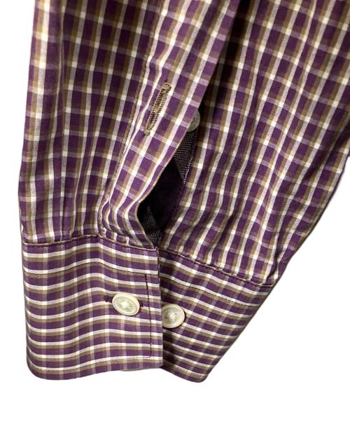 BURBERRY LONDON（バーバリーロンドン）BURBERRY LONDON (バーバリーロンドン) チェック長袖シャツ パープル×ホワイト パープル×ホワイト サイズ:Lの古着・服飾アイテム