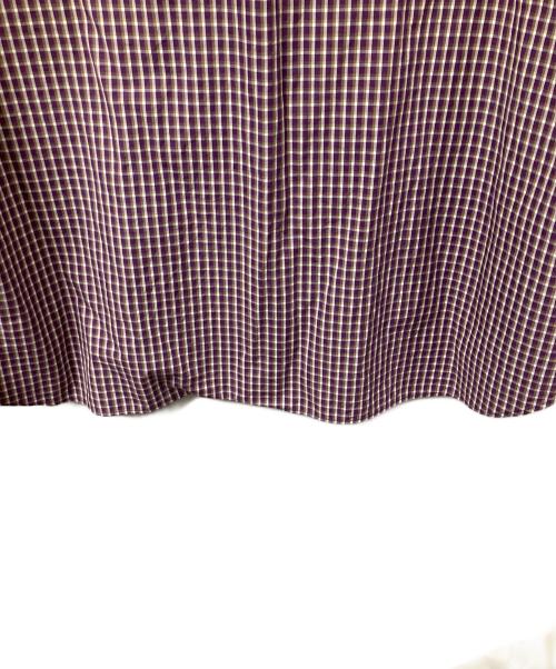 BURBERRY LONDON（バーバリーロンドン）BURBERRY LONDON (バーバリーロンドン) チェック長袖シャツ パープル×ホワイト パープル×ホワイト サイズ:Lの古着・服飾アイテム