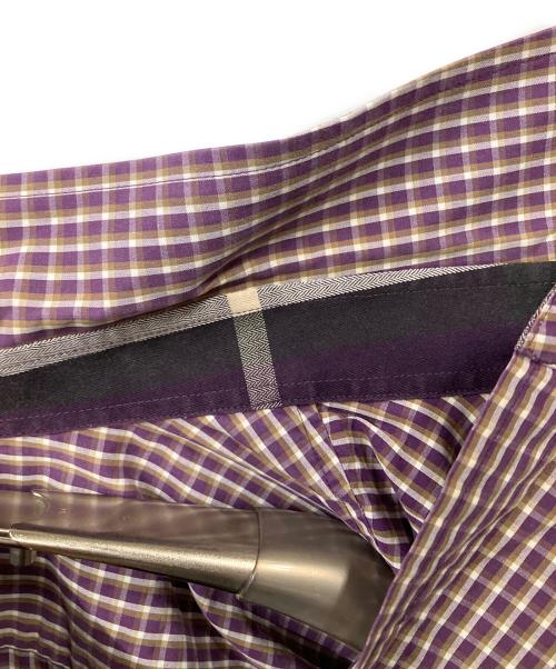 BURBERRY LONDON（バーバリーロンドン）BURBERRY LONDON (バーバリーロンドン) チェック長袖シャツ パープル×ホワイト パープル×ホワイト サイズ:Lの古着・服飾アイテム
