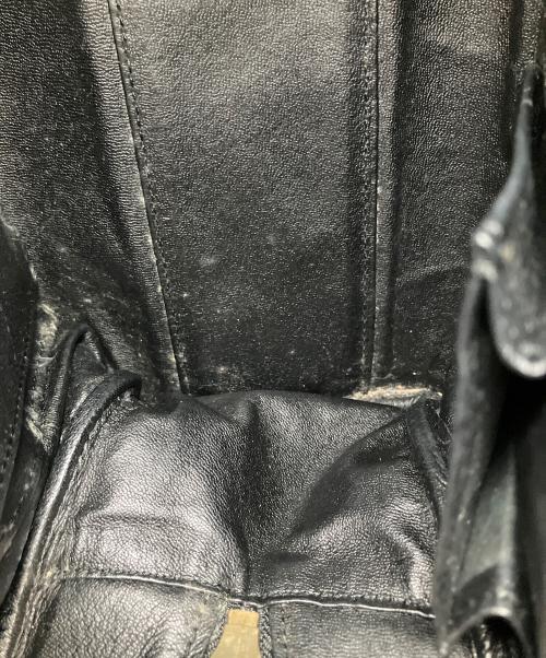 WAKO（ワコー）WAKO (ワコー) レザートートバッグ ブラック ブラックの古着・服飾アイテム