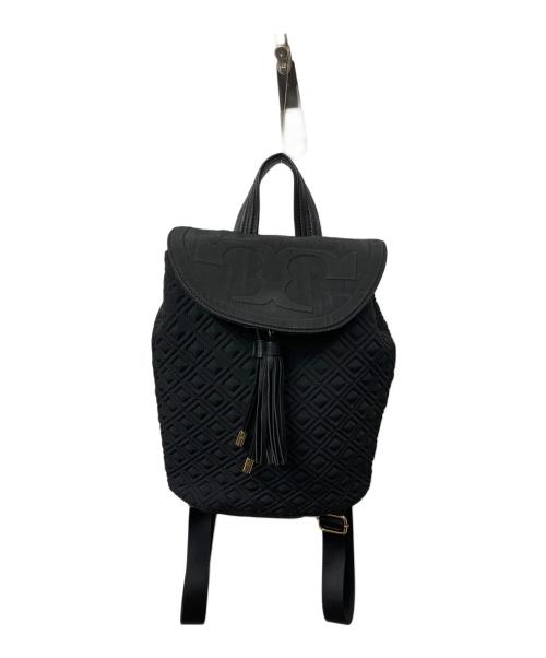 TORY BURCH（トリーバーチ）TORY BURCH (トリーバーチ) ナイロンフラップバックパック ブラックの古着・服飾アイテム