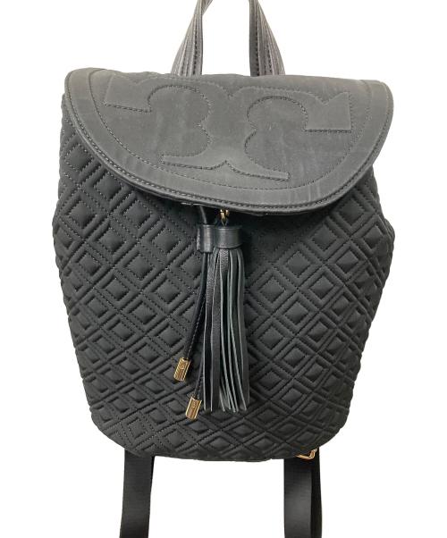 TORY BURCH（トリーバーチ）TORY BURCH (トリーバーチ) ナイロンフラップバックパック ブラックの古着・服飾アイテム