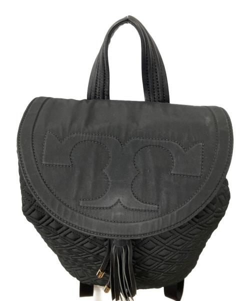 TORY BURCH（トリーバーチ）TORY BURCH (トリーバーチ) ナイロンフラップバックパック ブラックの古着・服飾アイテム