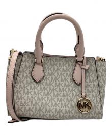 MICHAEL KORS（マイケルコース）の古着「2WAYバッグ ホワイト×ピンク」｜ホワイト×ピンク
