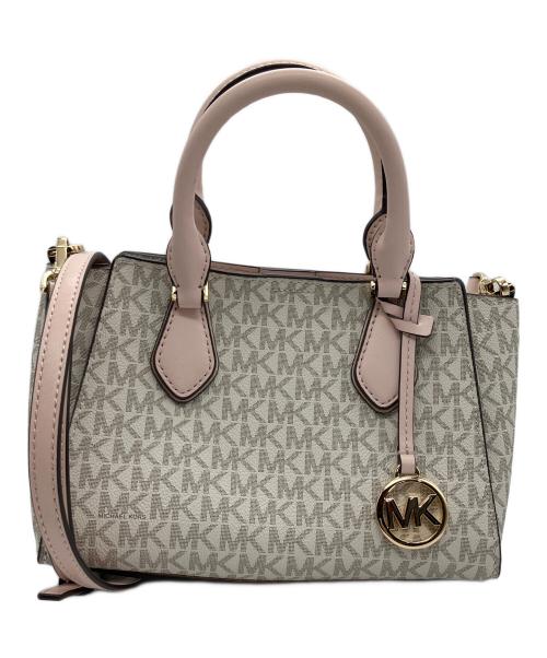 MICHAEL KORS（マイケルコース）MICHAEL KORS (マイケルコース) 2WAYバッグ ホワイト×ピンク ホワイト×ピンクの古着・服飾アイテム