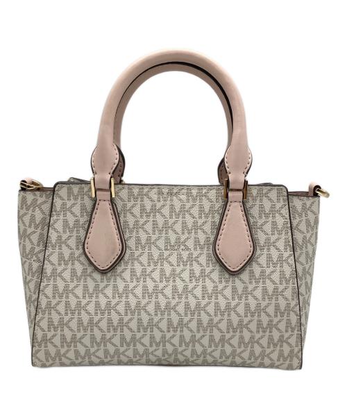 MICHAEL KORS（マイケルコース）MICHAEL KORS (マイケルコース) 2WAYバッグ ホワイト×ピンク ホワイト×ピンクの古着・服飾アイテム