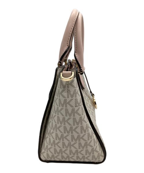 MICHAEL KORS（マイケルコース）MICHAEL KORS (マイケルコース) 2WAYバッグ ホワイト×ピンク ホワイト×ピンクの古着・服飾アイテム