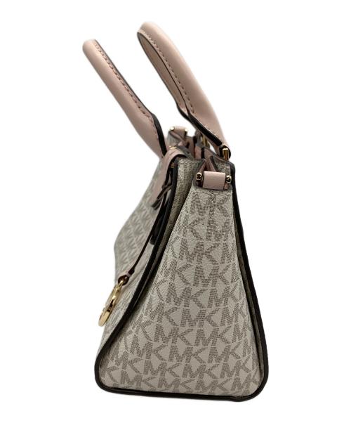 MICHAEL KORS（マイケルコース）MICHAEL KORS (マイケルコース) 2WAYバッグ ホワイト×ピンク ホワイト×ピンクの古着・服飾アイテム