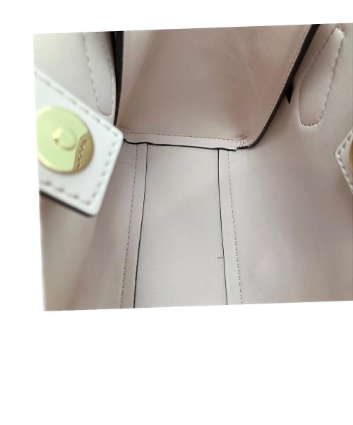 MICHAEL KORS（マイケルコース）MICHAEL KORS (マイケルコース) 2WAYバッグ ホワイト×ピンク ホワイト×ピンクの古着・服飾アイテム