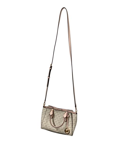 MICHAEL KORS（マイケルコース）MICHAEL KORS (マイケルコース) 2WAYバッグ ホワイト×ピンク ホワイト×ピンクの古着・服飾アイテム