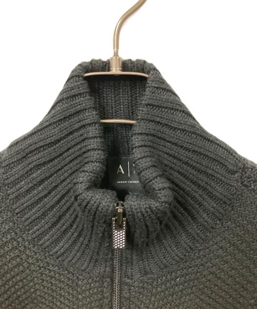 ARMANI EXCHANGE（アルマーニ エクスチェンジ）ARMANI EXCHANGE (アルマーニ エクスチェンジ) ニットジャケット ブラック ブラック サイズ:Mの古着・服飾アイテム