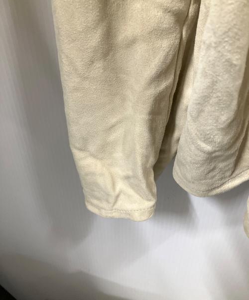 EMMETI（エンメティ）EMMETI (エンメティ) DESIGNWORKS (デザインワークス) ゴートスキンスエードレザーカーディガン ベージュ サイズ:48の古着・服飾アイテム