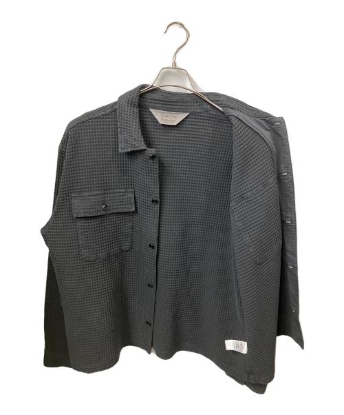 BRAIN DEAD（ブレインデッド）BRAIN DEAD (ブレインデッド) ワッフルボタンフロントシャツ ブラック ブラック サイズ:XLの古着・服飾アイテム