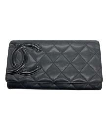 CHANEL（シャネル）の古着「カンボン　長財布　ブラック」｜ブラック
