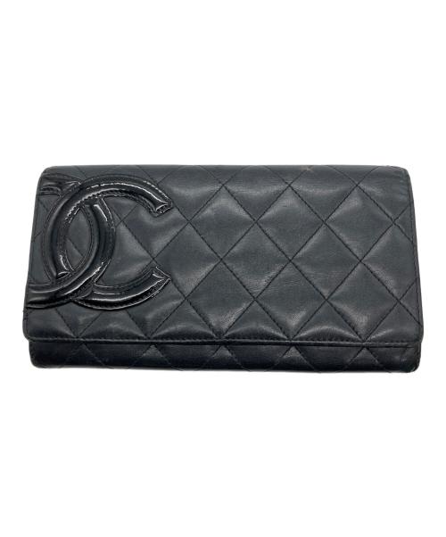 CHANEL（シャネル）CHANEL (シャネル) カンボン　長財布　ブラック ブラックの古着・服飾アイテム