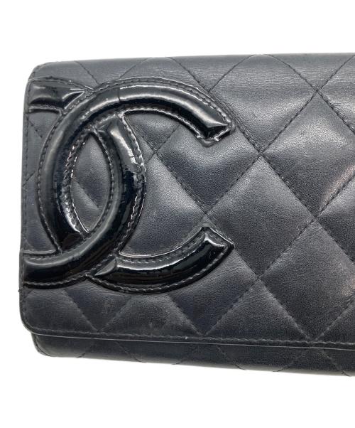 CHANEL（シャネル）CHANEL (シャネル) カンボン　長財布　ブラック ブラックの古着・服飾アイテム