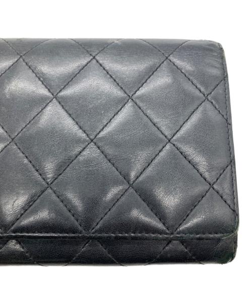 CHANEL（シャネル）CHANEL (シャネル) カンボン　長財布　ブラック ブラックの古着・服飾アイテム