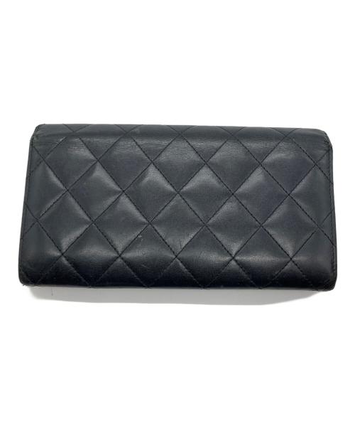 CHANEL（シャネル）CHANEL (シャネル) カンボン　長財布　ブラック ブラックの古着・服飾アイテム