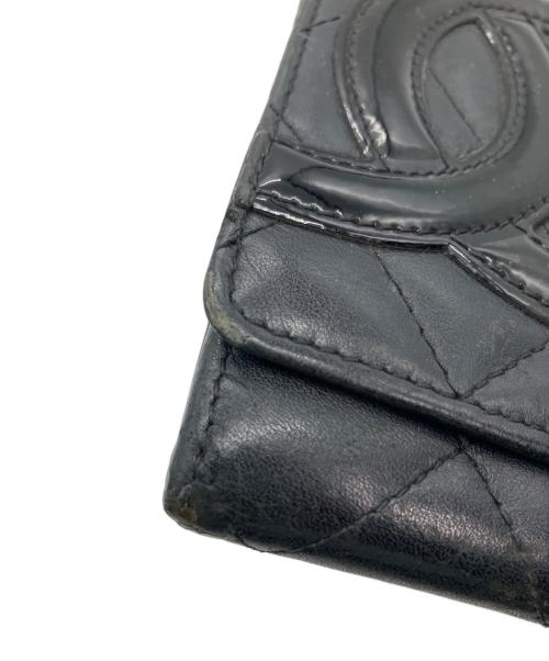 CHANEL（シャネル）CHANEL (シャネル) カンボン　長財布　ブラック ブラックの古着・服飾アイテム