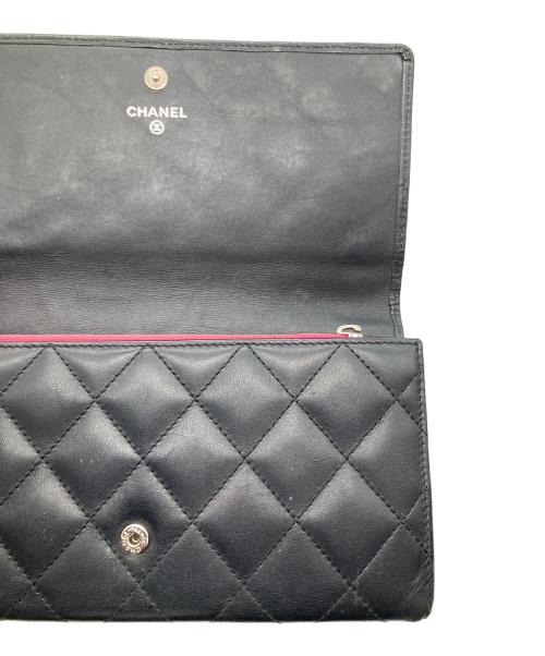 CHANEL（シャネル）CHANEL (シャネル) カンボン　長財布　ブラック ブラックの古着・服飾アイテム