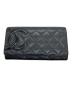 CHANEL（シャネル）の古着「カンボン　長財布　ブラック」｜ブラック