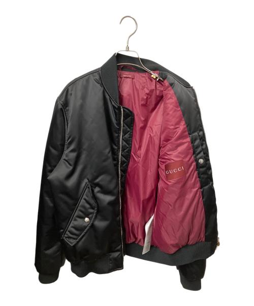 GUCCI（グッチ）GUCCI (グッチ) 25awヘビーナイロン キャンバス ボンバージャケット ブラック サイズ:48の古着・服飾アイテム