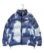 THE NORTH FACE×SUPREMEザ ノース フェイス×シュプリーム）の古着「Bleached Denim Print Nuptse」｜ネイビー