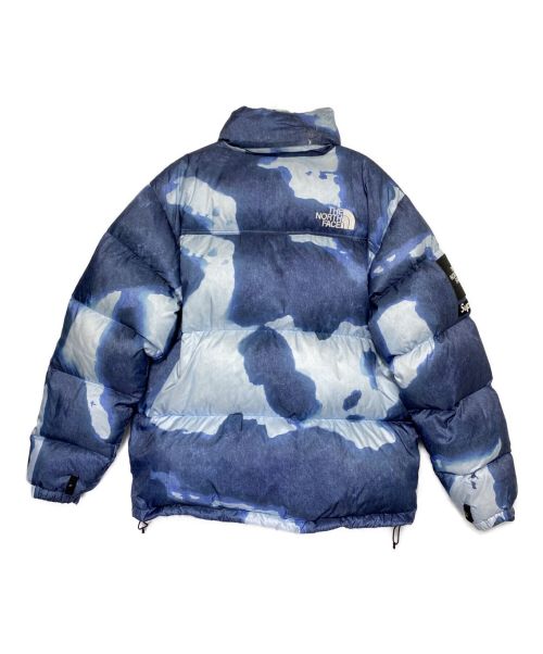 THE NORTH FACE（ザ ノース フェイス）THE NORTH FACE (ザ ノース フェイス) SUPREME (シュプリーム) Bleached Denim Print Nuptse ネイビー サイズ:Lの古着・服飾アイテム
