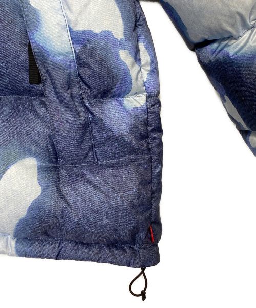 THE NORTH FACE（ザ ノース フェイス）THE NORTH FACE (ザ ノース フェイス) SUPREME (シュプリーム) Bleached Denim Print Nuptse ネイビー サイズ:Lの古着・服飾アイテム