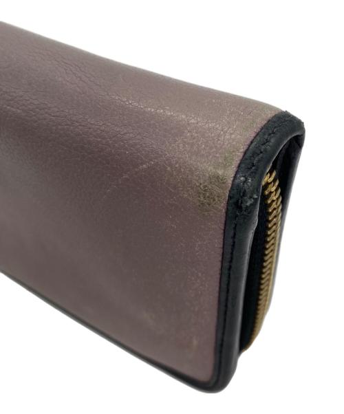 LOEWE（ロエベ）LOEWE (ロエベ) 長財布 ライトピンク×ブラックの古着・服飾アイテム