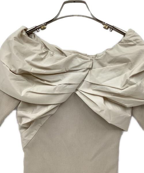 FRAY ID（フレイ アイディー）FRAY ID (フレイ アイディー) 2wayオフショルコンビニット ベージュ サイズ:FREE 未使用品の古着・服飾アイテム