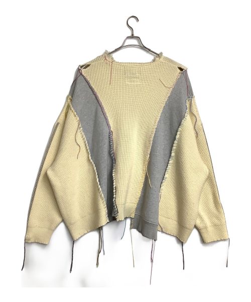 Liberal Arts（リベラルアート）Liberal Arts (リベラルアート) DISCOVERED (ディスカバード) リメイクニット ホワイト×グレー サイズ:Freeの古着・服飾アイテム