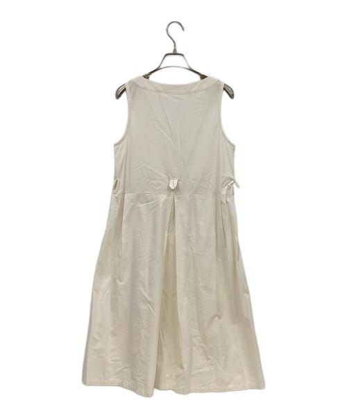 ASEEDONCLOUD（アシードンクラウド）ASEEDONCLOUD (アシードンクラウド) ラップスカートノースリーブワンピース アイボリー×グレー サイズ:FREEの古着・服飾アイテム